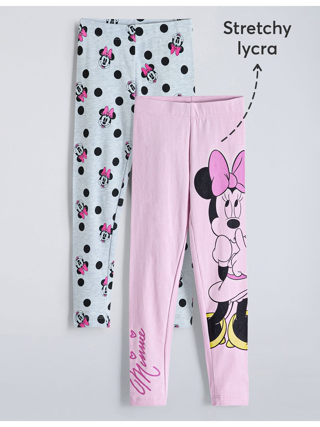 Hopscotch Girls Pack of 2 Minnie Mouse Leggings