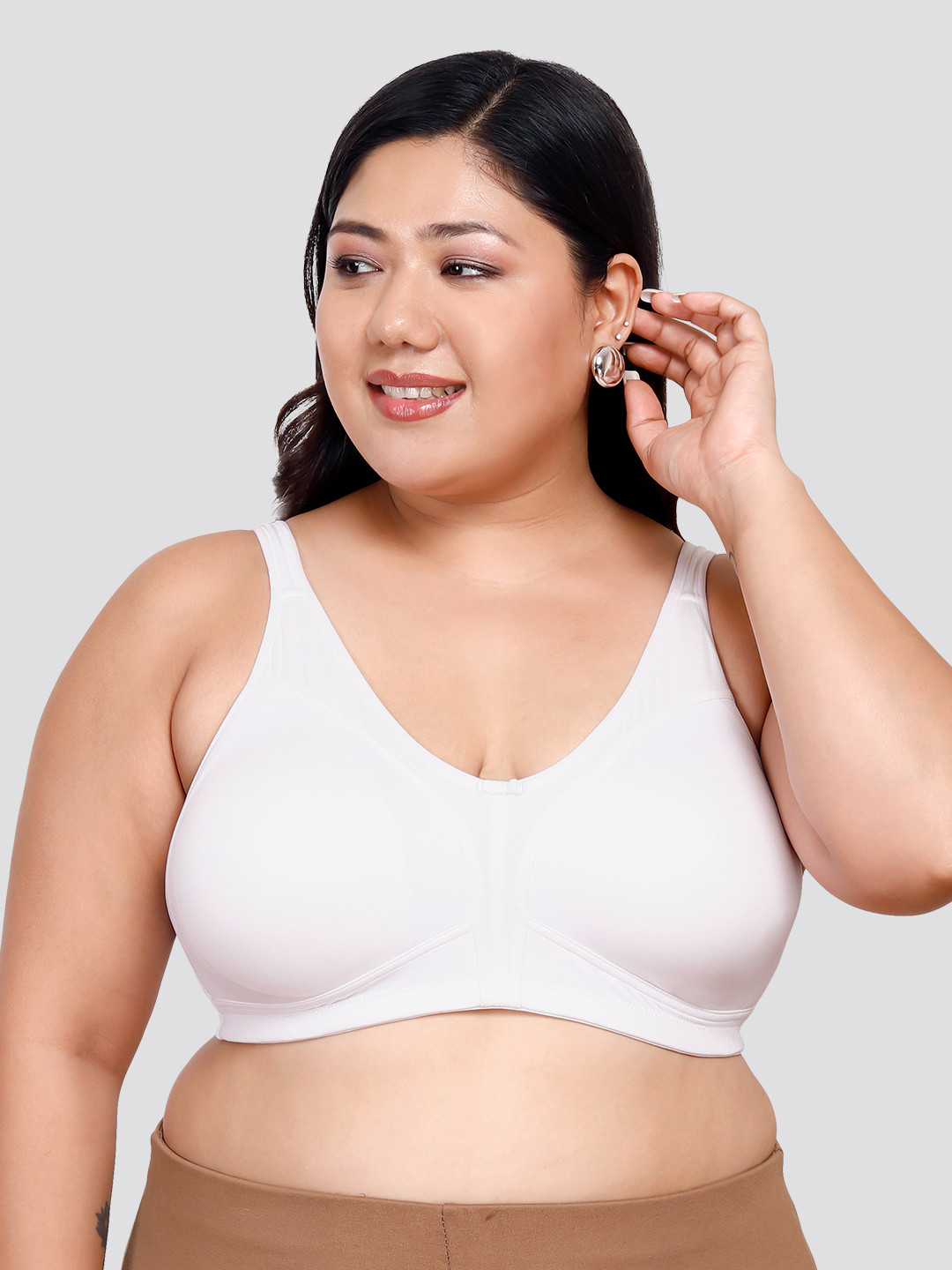 Maashie M4416 Fuller Cups Support Non Padded Comfort Seamless Minimizer Bra