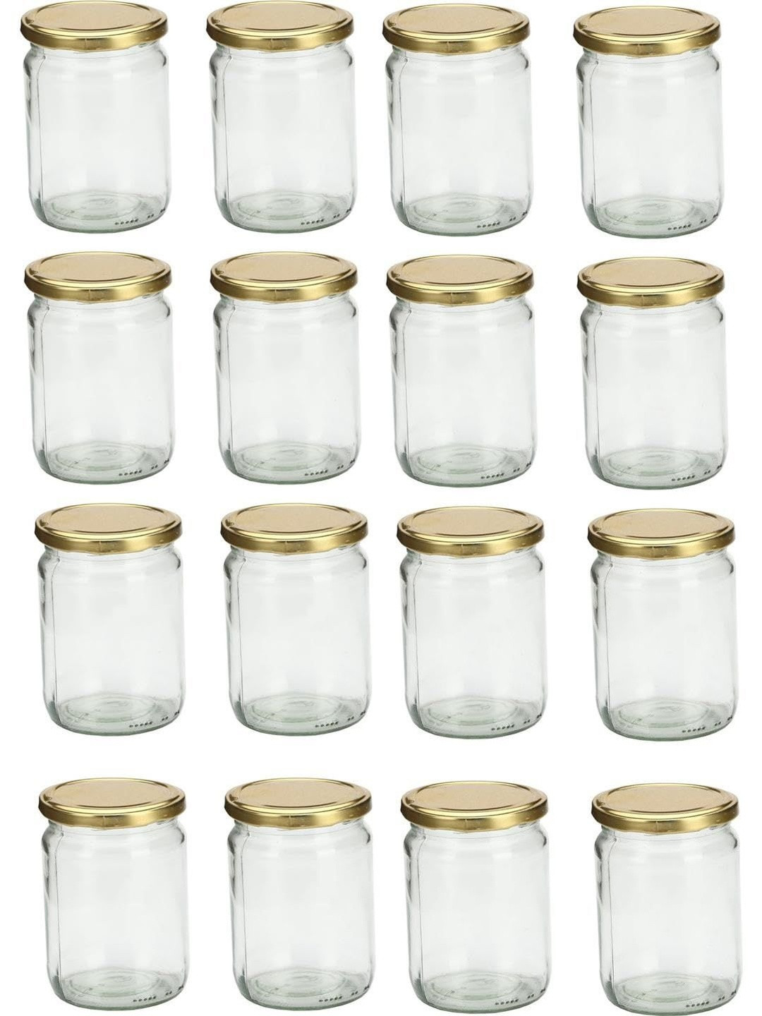 1ST TIME Set Of 16 Transparent Glass  Jar