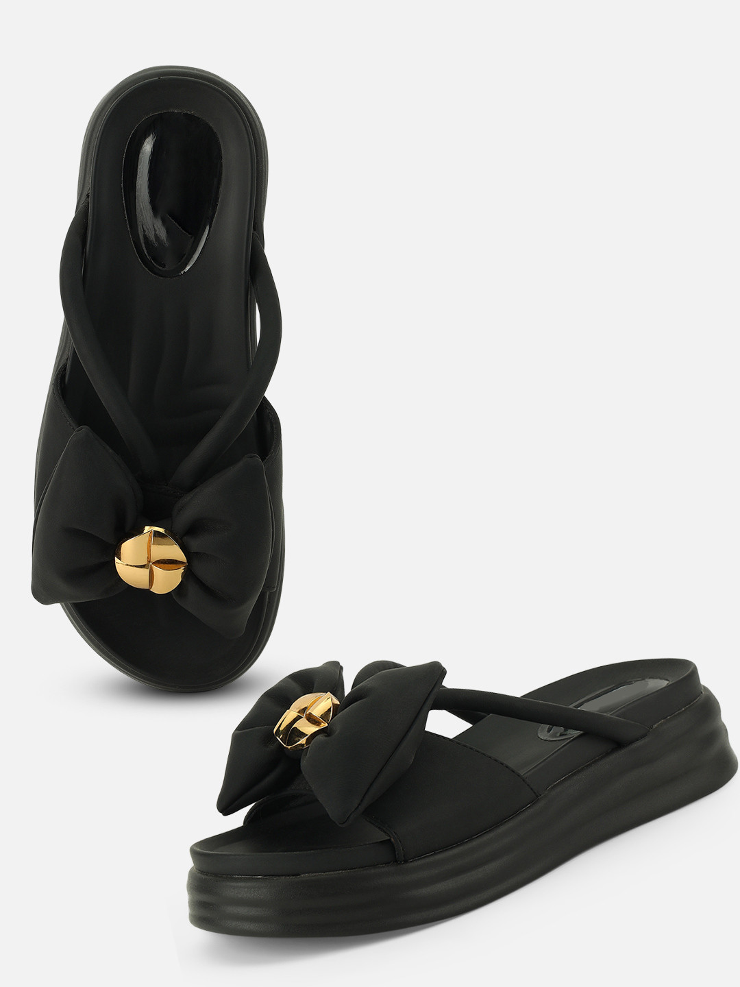 Beatnik Women Wedge Heel Sandals with Bows