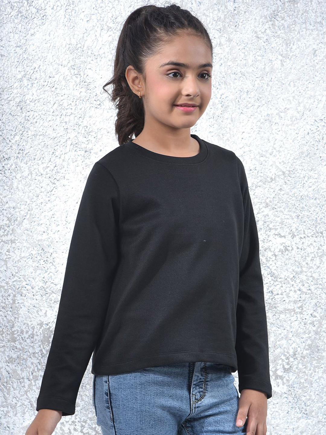 Crimsoune Club Girls Round Neck Long Sleeves T-shirt