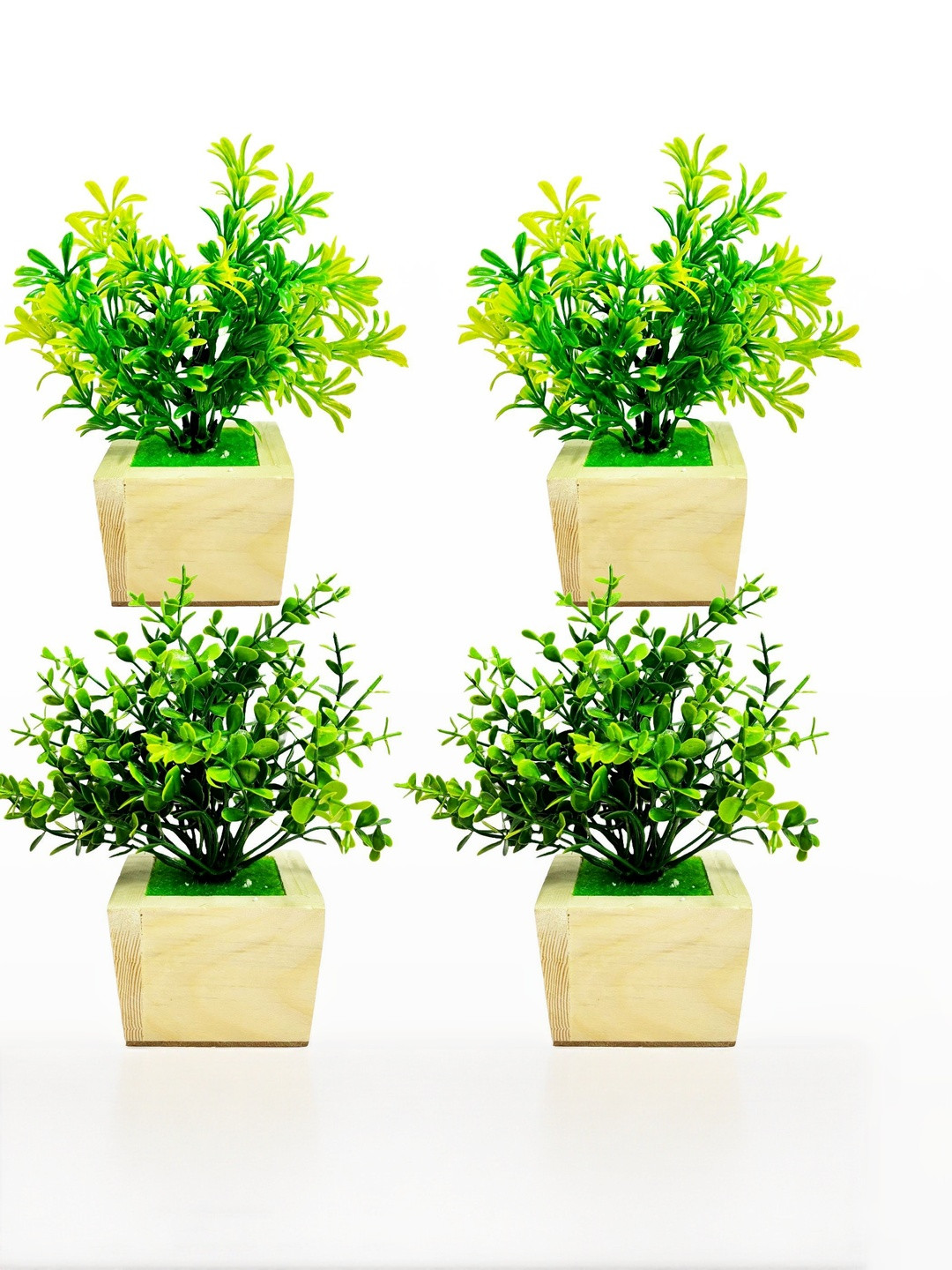 Dekorly Green & Black Vine Leaf Artificial Plant With Po