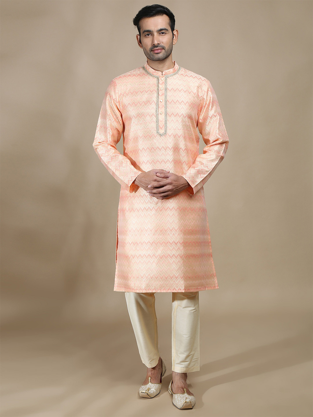 FILORI STUDIO Men Thread Work Brocade Kurta