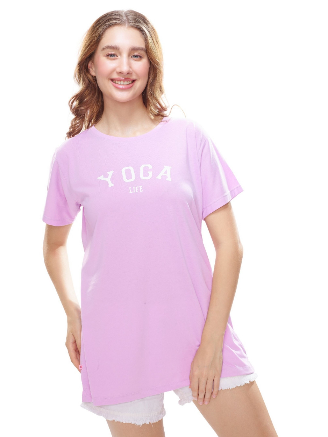 WEET Women Typography Printed Round Neck Cotton Relaxed Fit T-shirt