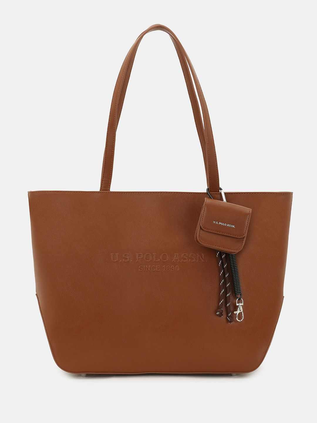U.S. Polo Assn. Women Bree Tan Functional Tote Bag with Key Holder