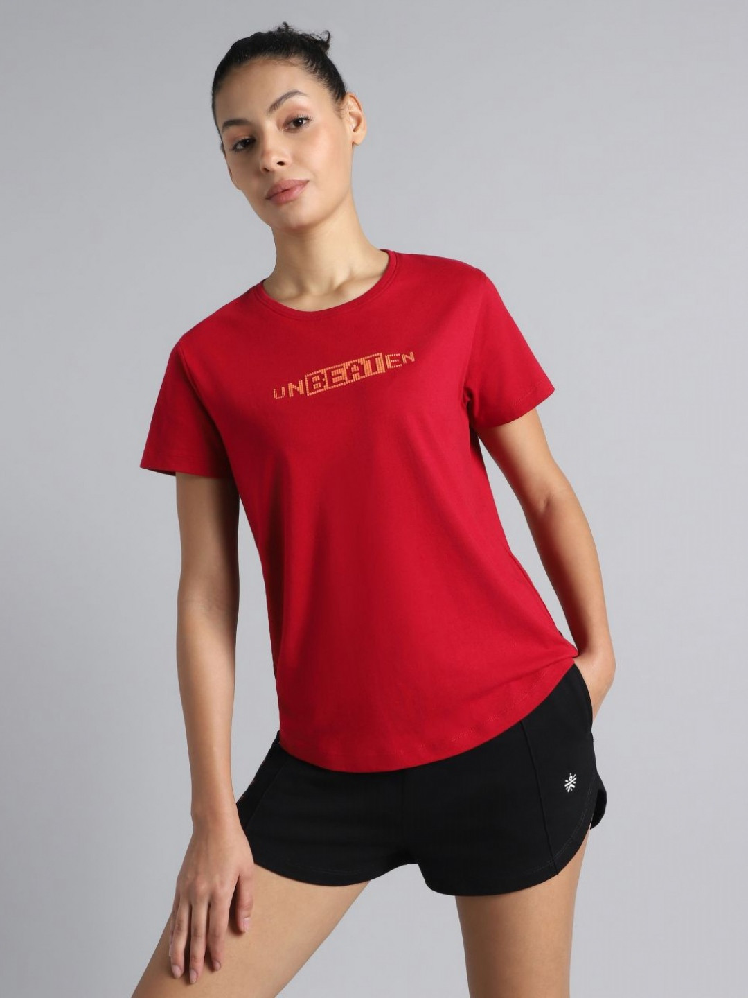 CULT Women Red Unbeaten Graphic T-shirt