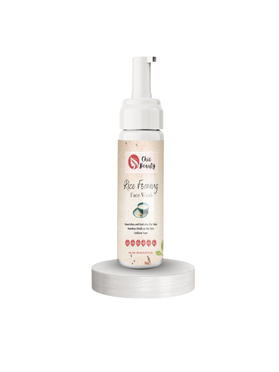 CHIC BEAUTY Rice Foaming Face Wash - 150 ml