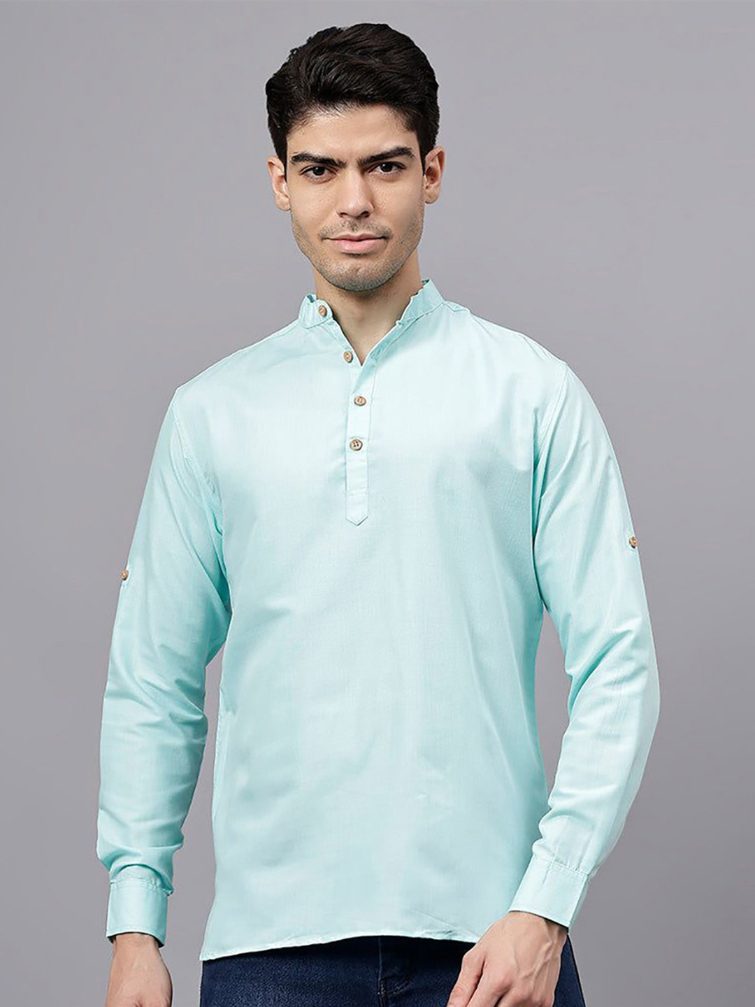 Stitchy Head Men Solid Daily Cotton Straight Kurta