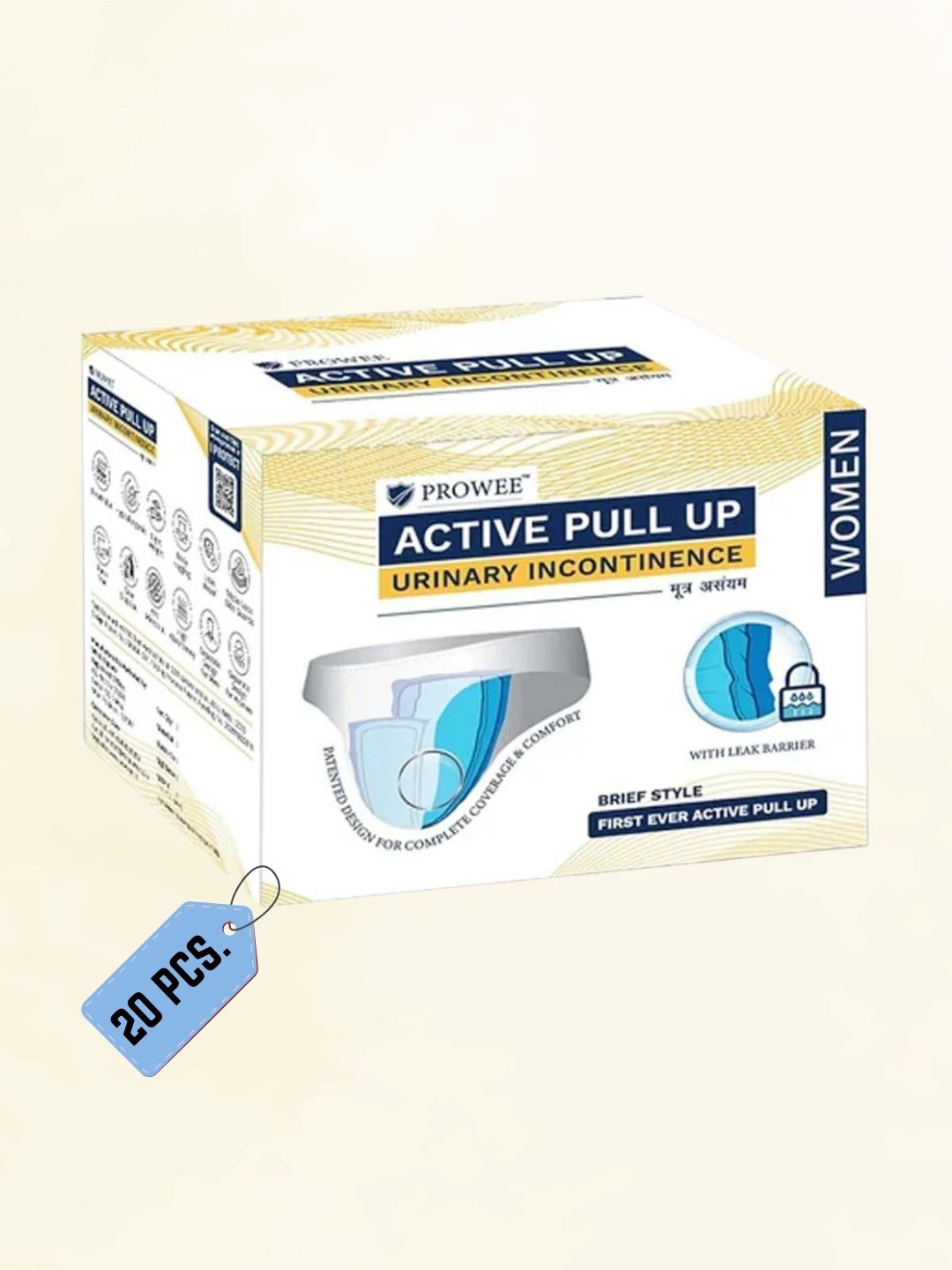 Prowee Active Pull Super Absorbent Disposable Adult Panty Diaper - 20 Pieces