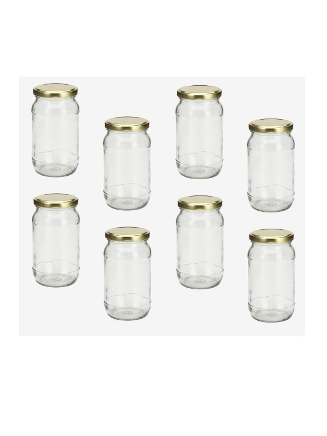 1ST TIME Set of 8 Transparent Glass Dishwasher Safe Jar Container