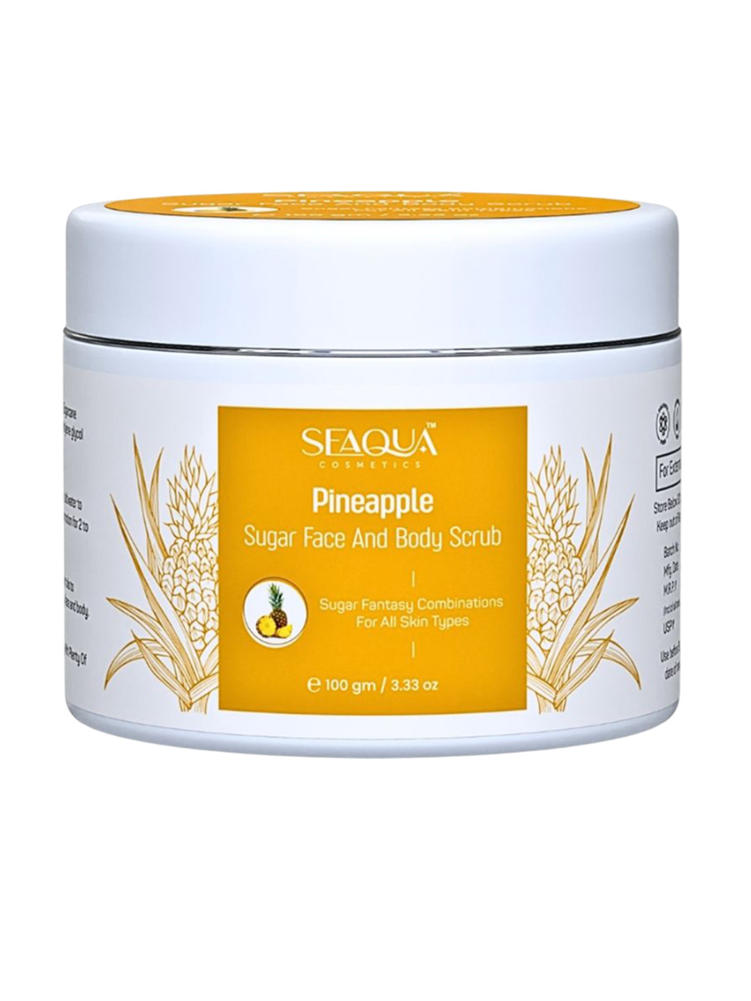 Seaqua cosmetics Pineapple Sugar Face & Body Scrub - 100 g