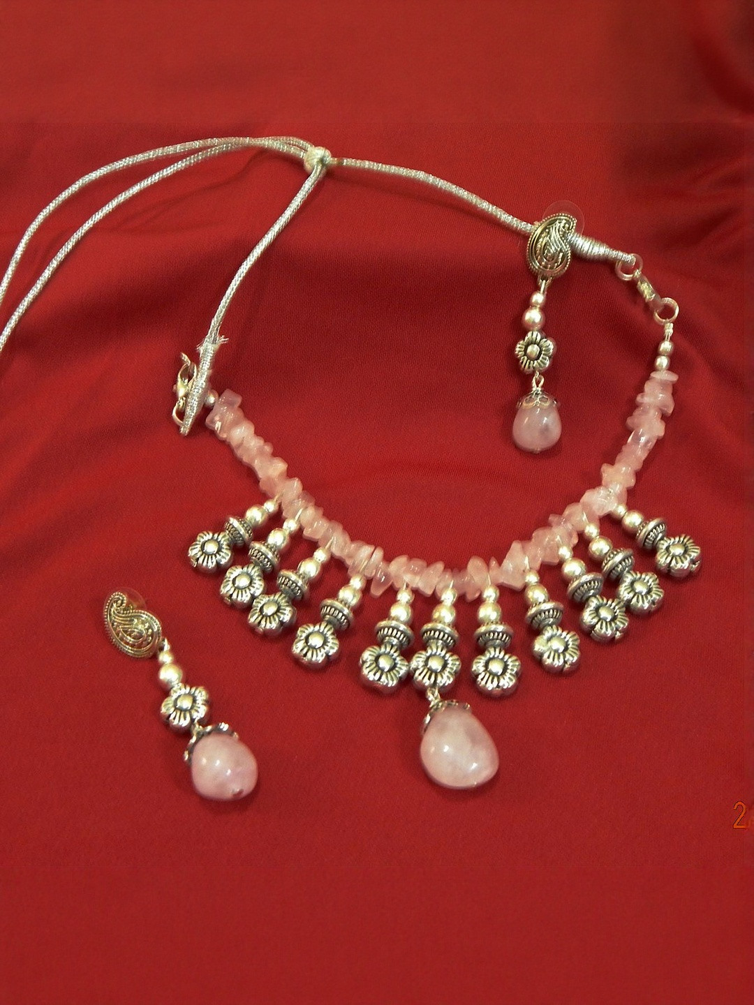 Jaya Vision Jewelry Silver Plated Quartz Jewellery Set