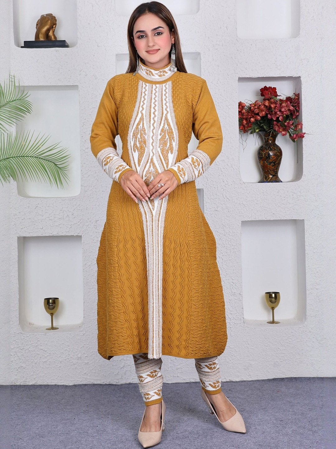 KNITZY Woollen Kurta With Trousers