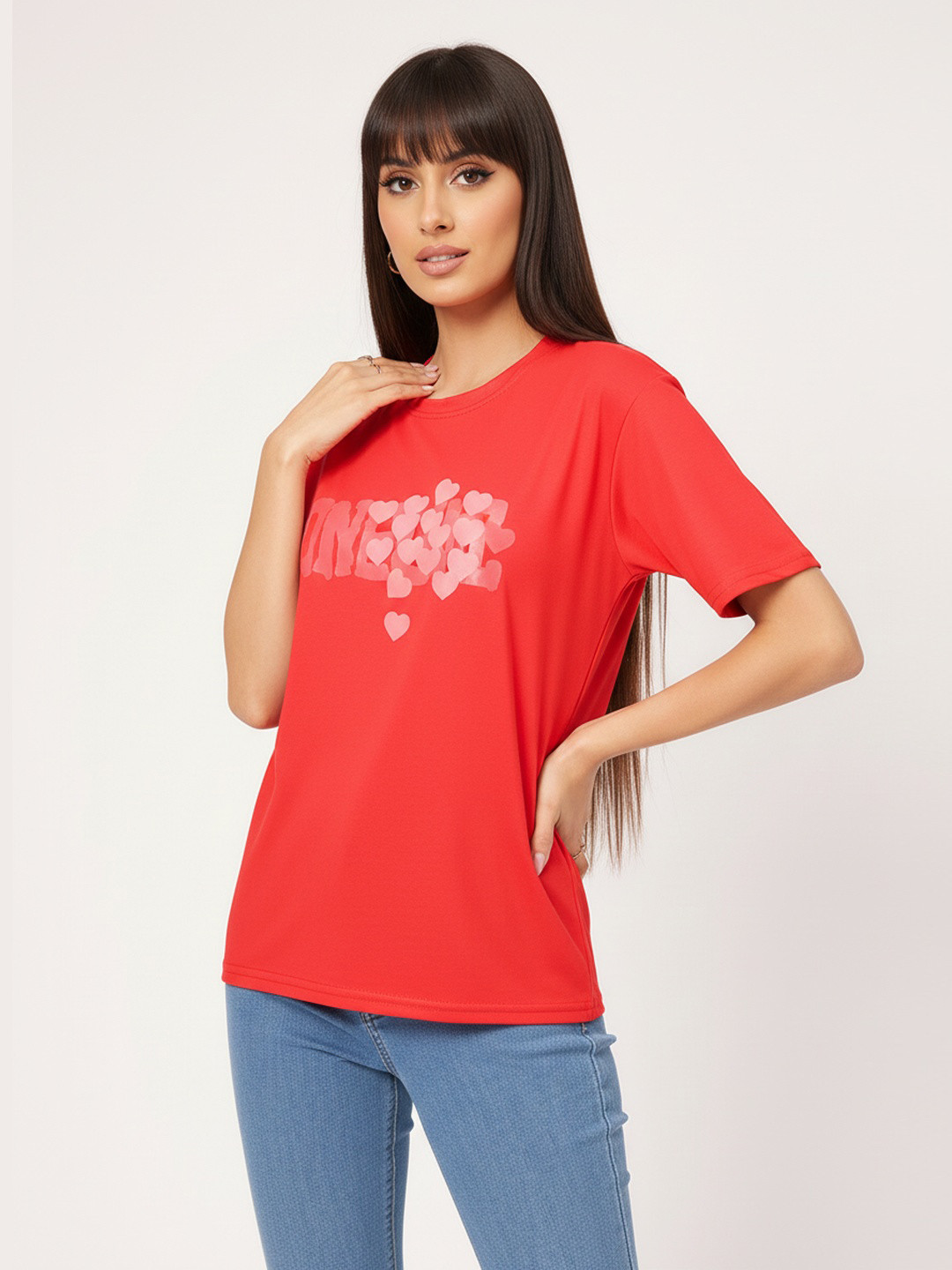 DressBerry Love Language Printed Relaxed T-shirt