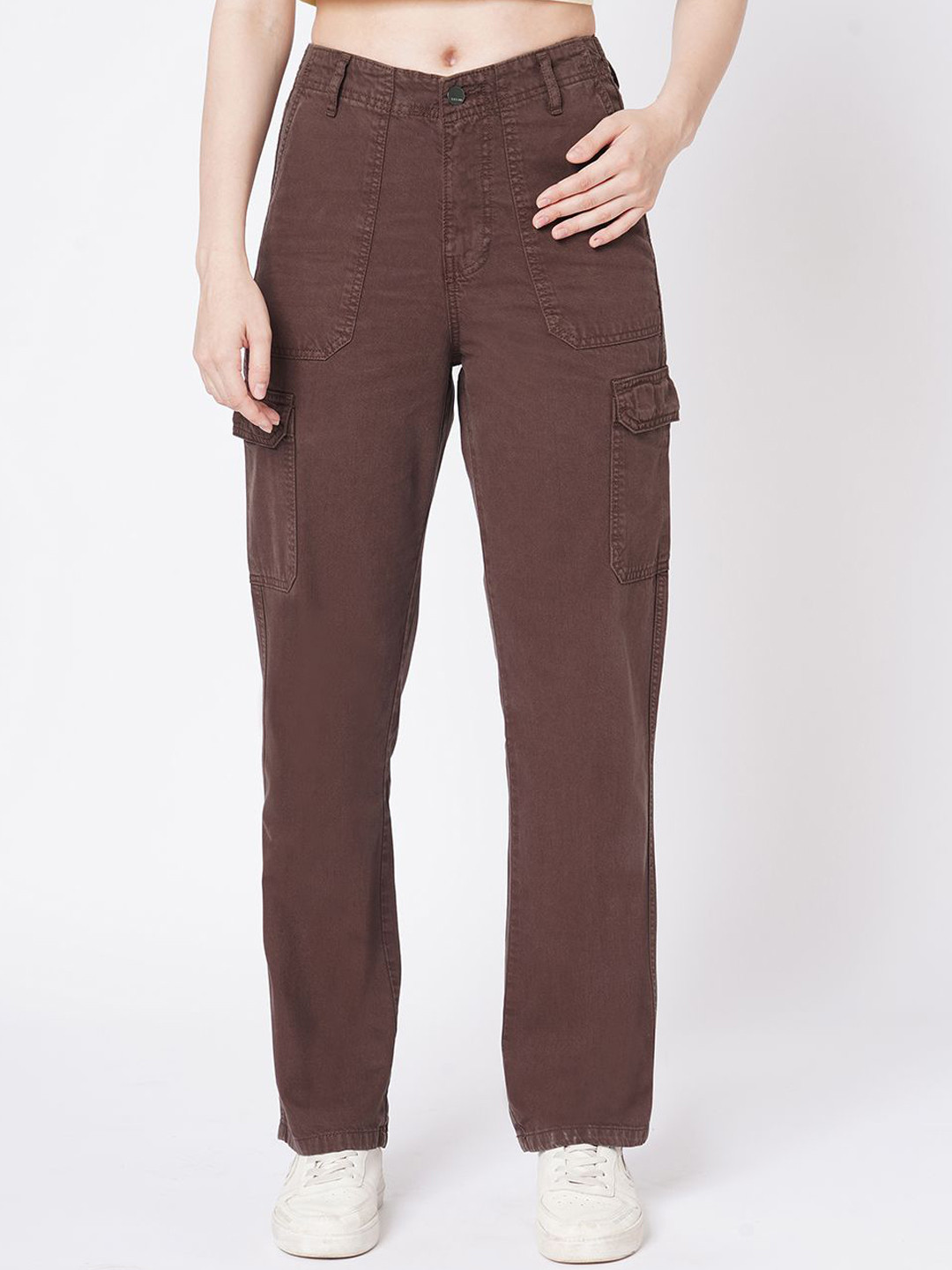 Kraus Jeans Women Relaxed Fit High-Rise Trousers