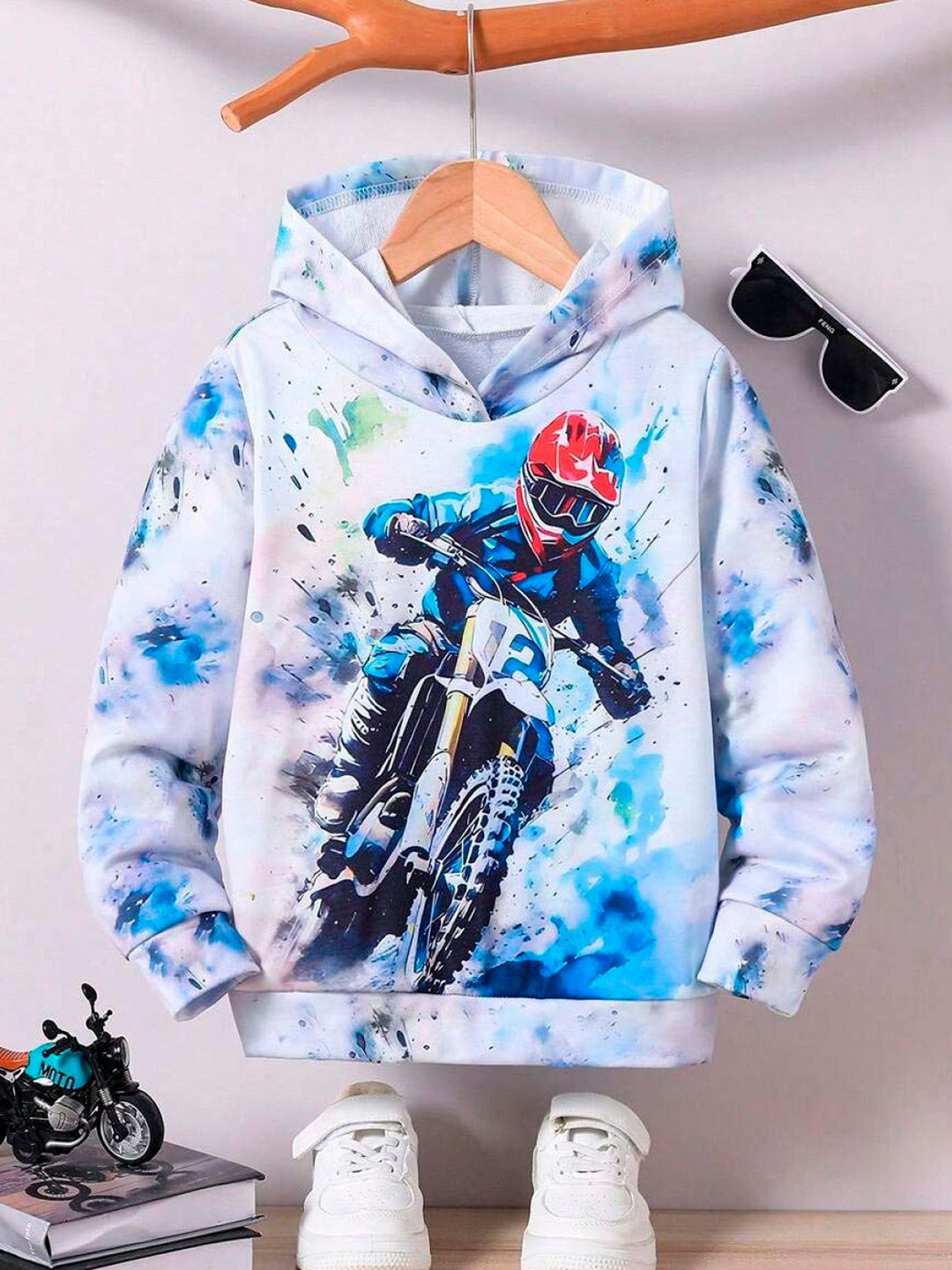 Killer Boys Graphic Printed Hooded Full Sleeve Sweatshirt