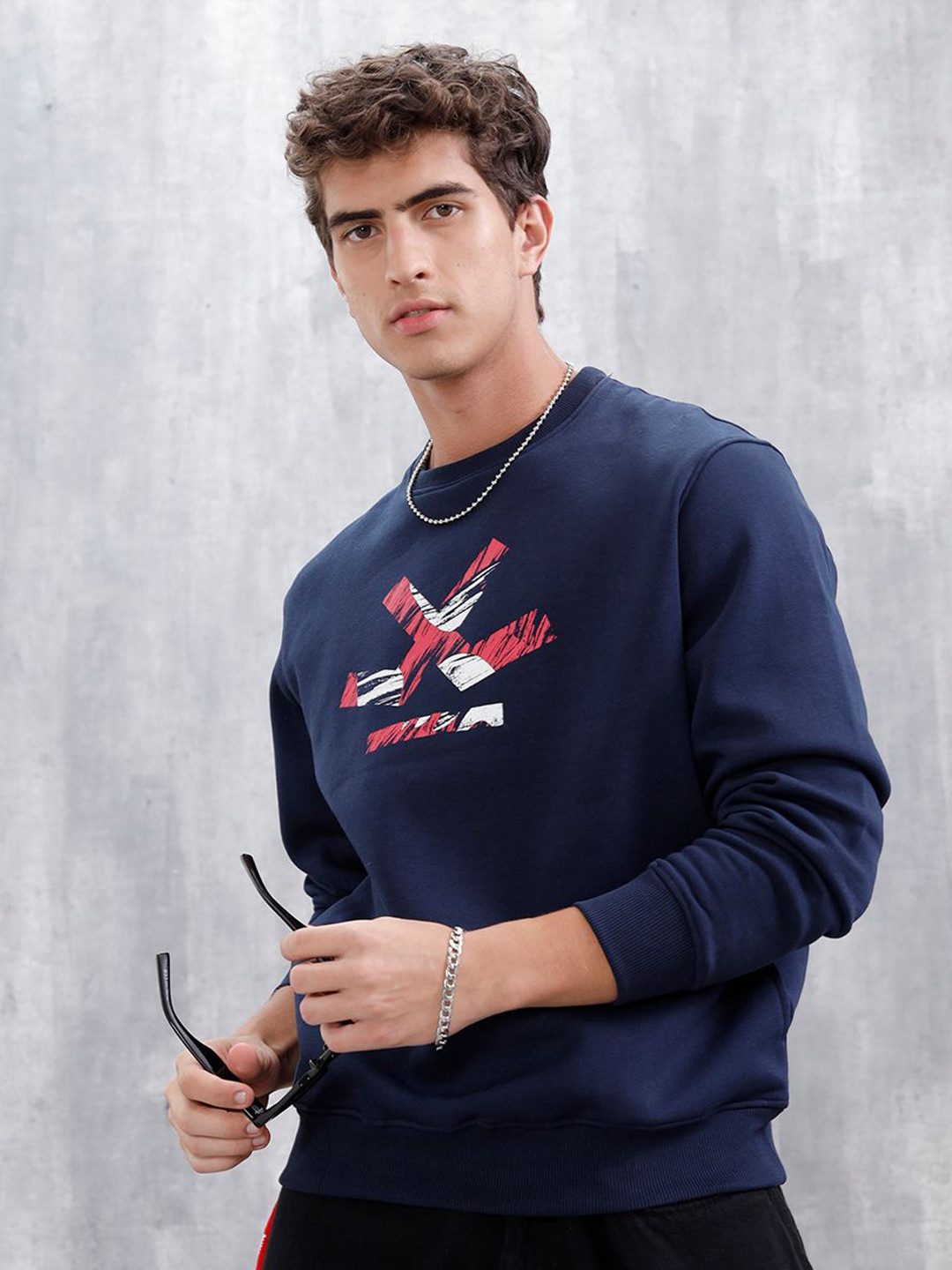 WROGN Men Round Neck Pullover Sweatshirt