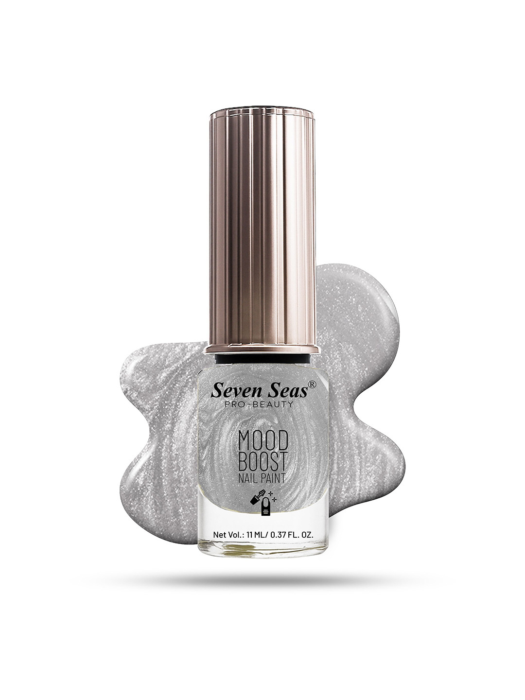 Seven Seas Mood Boost Long Lasting & Chip Resistant Nail Paint - 11 ml - Silver 29