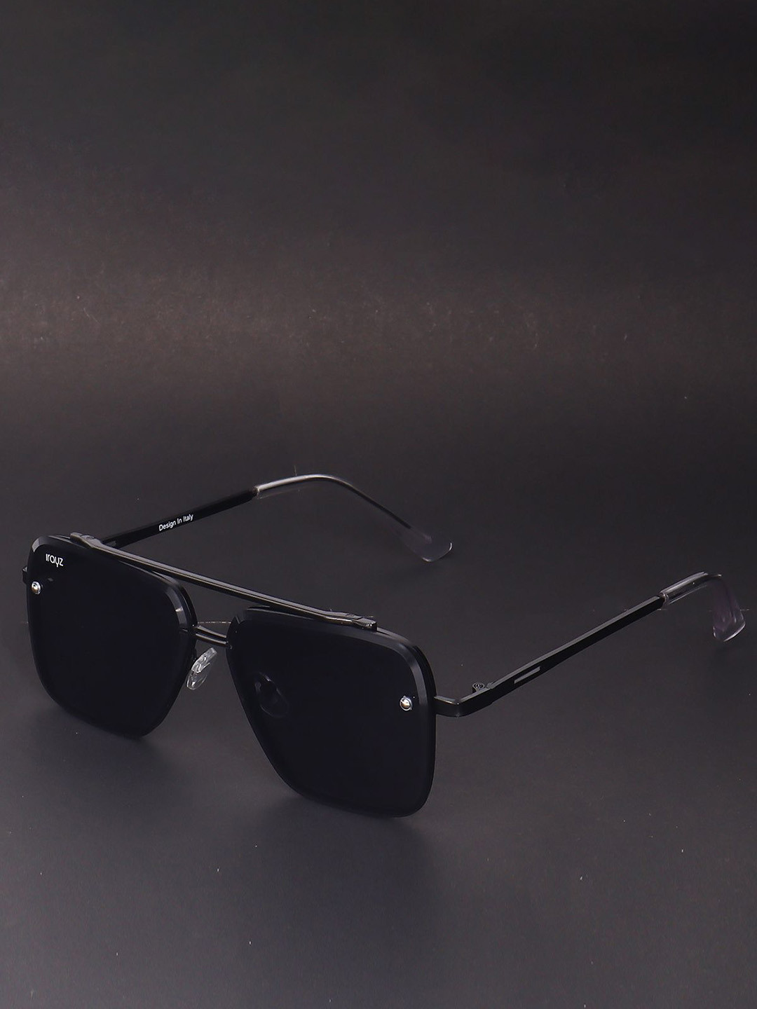 Irayz Unisex Square Sunglasses with UV Protected Lens D-TA-Full-Black