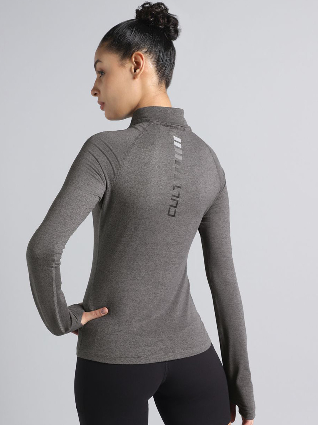 CULT Women Black Half Zip All Weather Performance Jacket