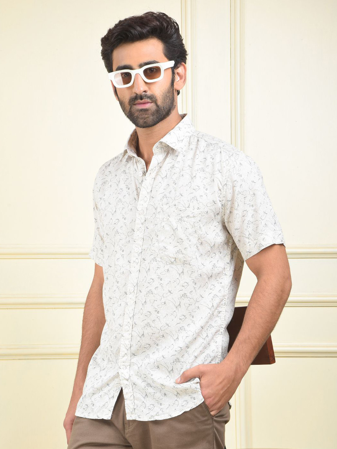 Crimsoune Club Men Abstract Printed Shirts