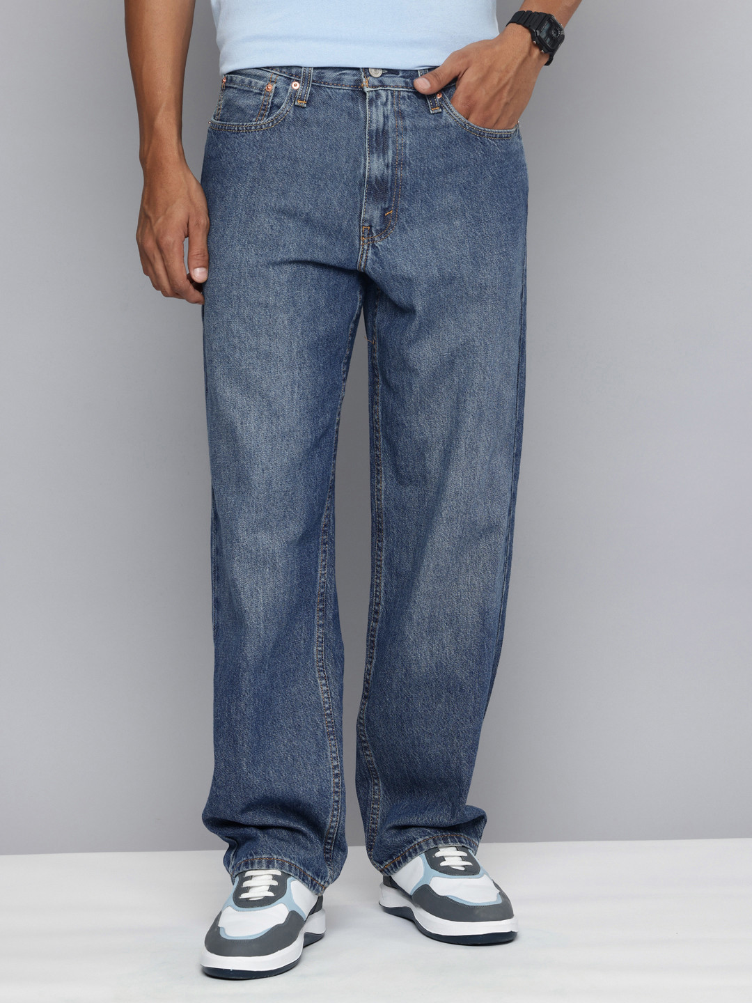 Levis Men 568 Straight Fit Pure Cotton Jeans