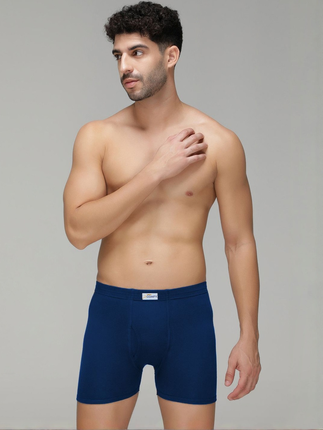 Amul Comfy Men Pack of 10 Plain Cotton Trunk
