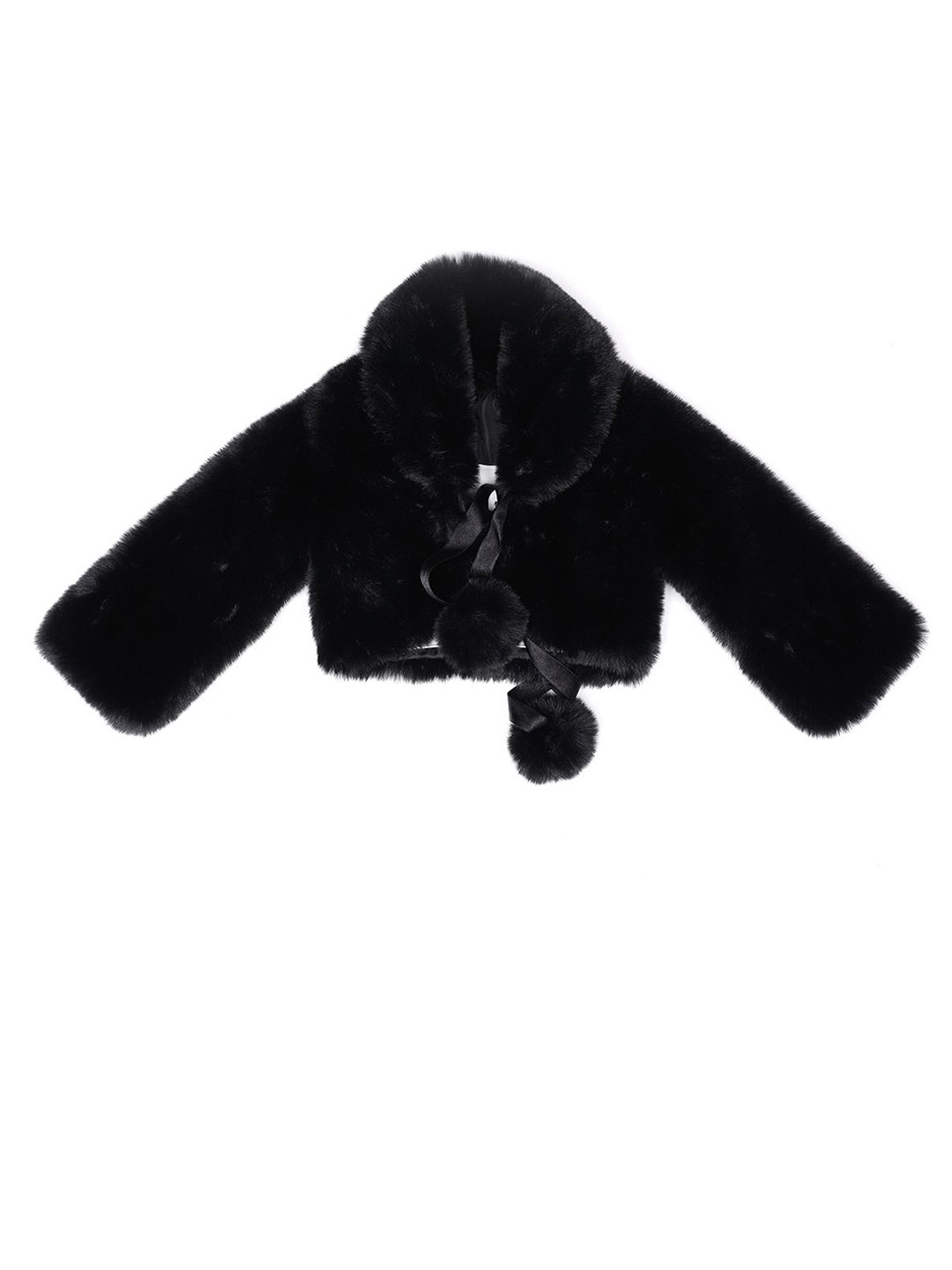 Yellow Apple Girls Pullover With Fuzzy Detail Sweaters