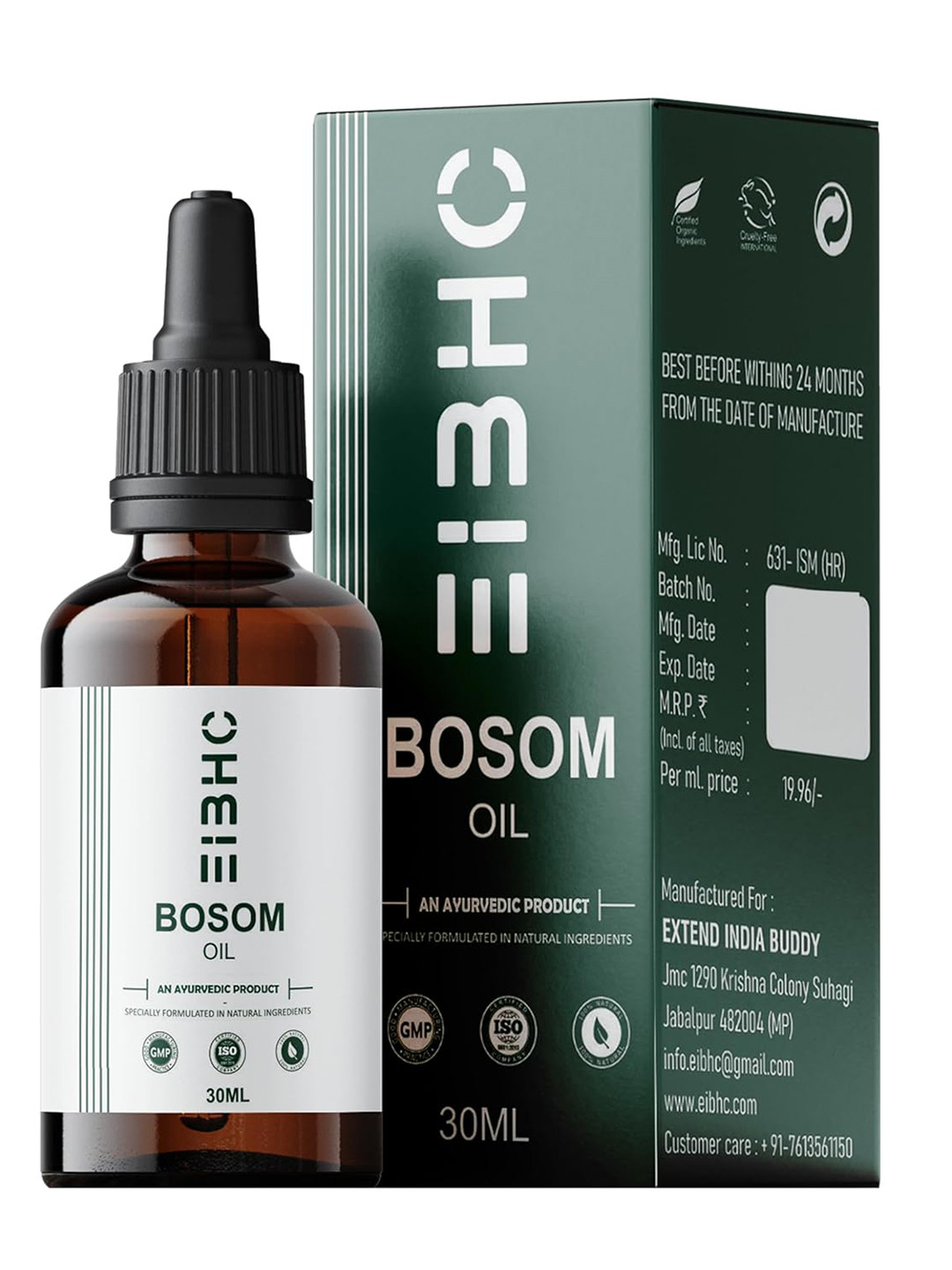 EIBHC Bosom Massage Oil- 30ml