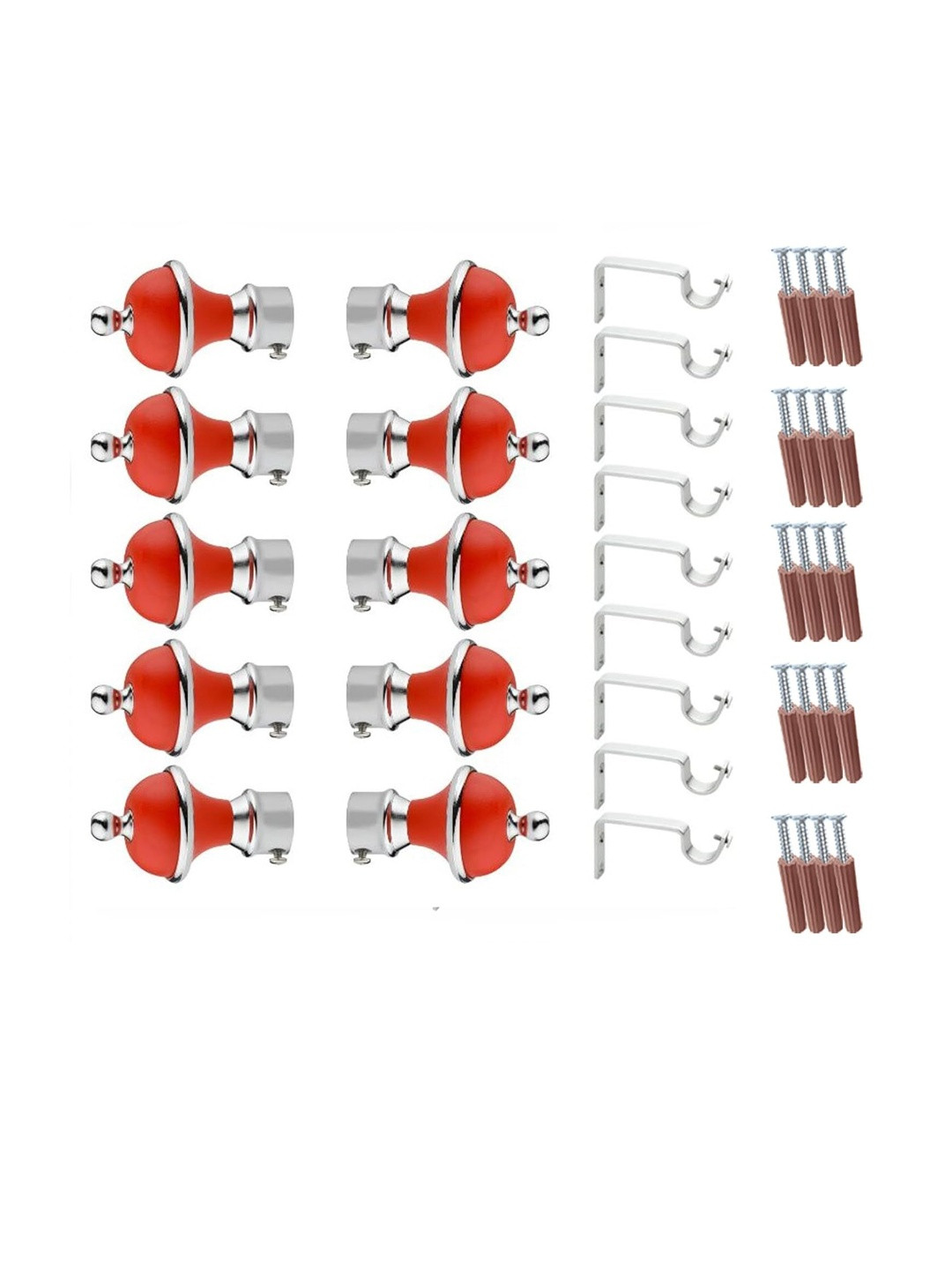 GLOXY 5 Pair Stainless Steel Curtain Rod Holder