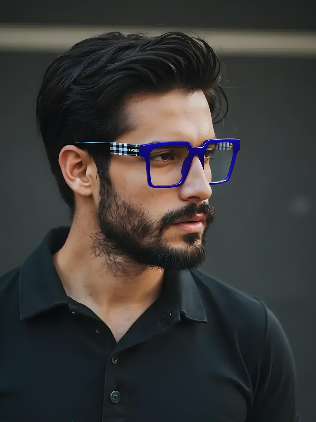 Ted Smith Unisex Colourblocked Square Premium Acetate Frames