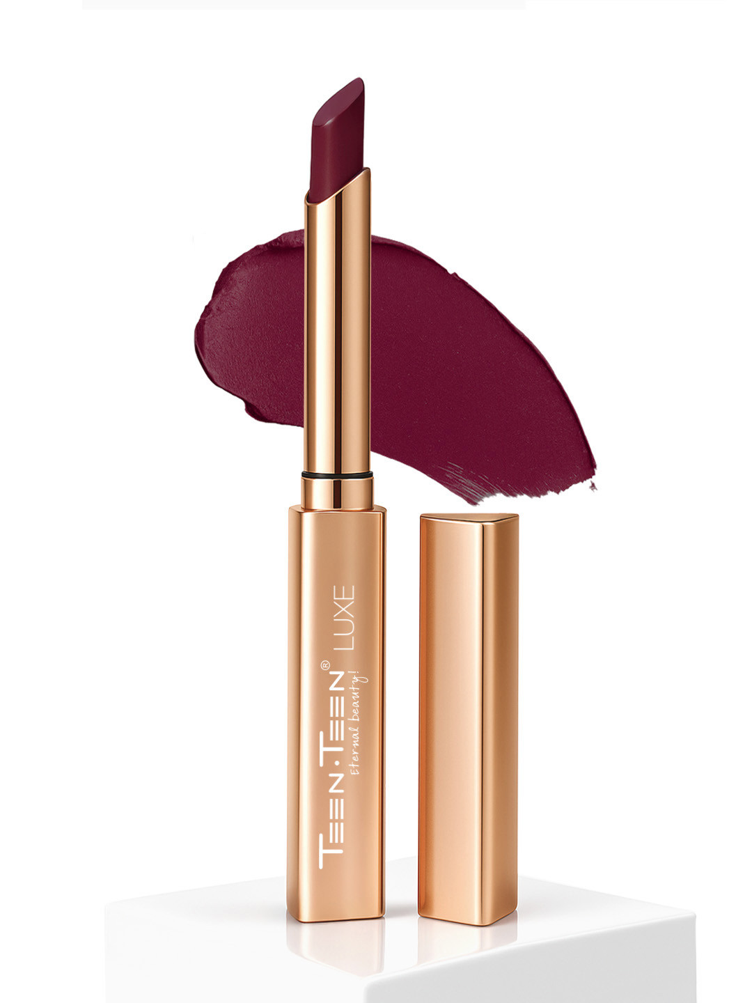 TEEN TEEN COSMETICS Luxe Matte Non Transfer Long Lasting Lipstick - 1 g - Mulled-Wine 07