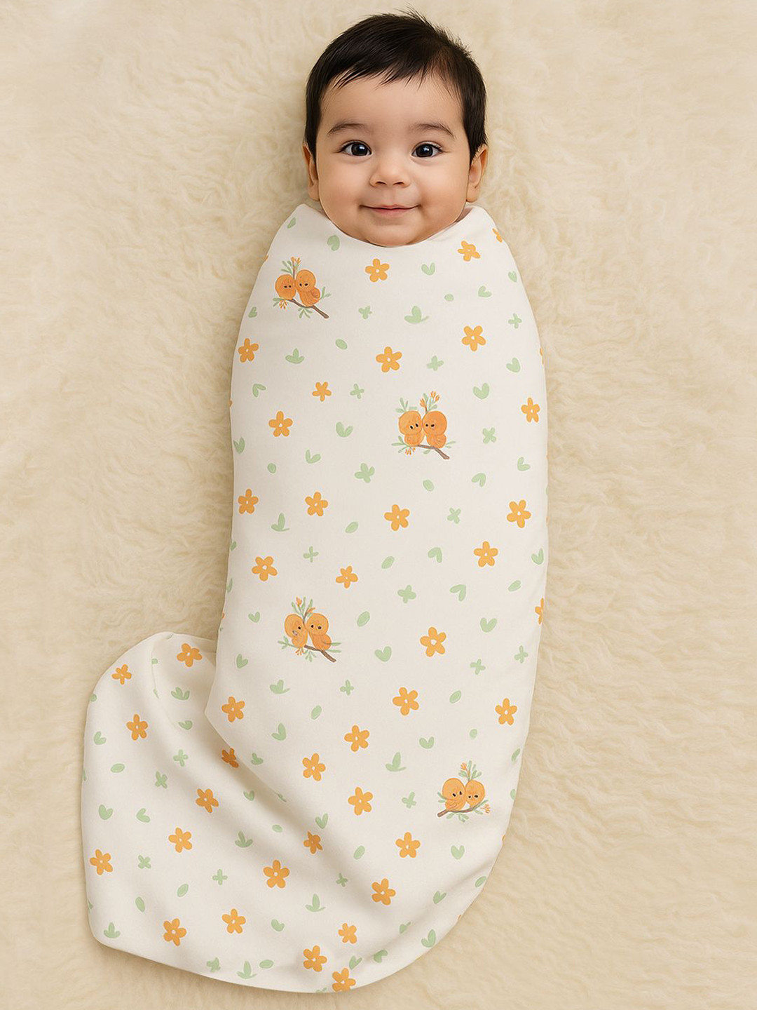 Nuego Infants Kids Flower Printed Pure Cotton Baby Gear & Nursery Muslin Swaddle