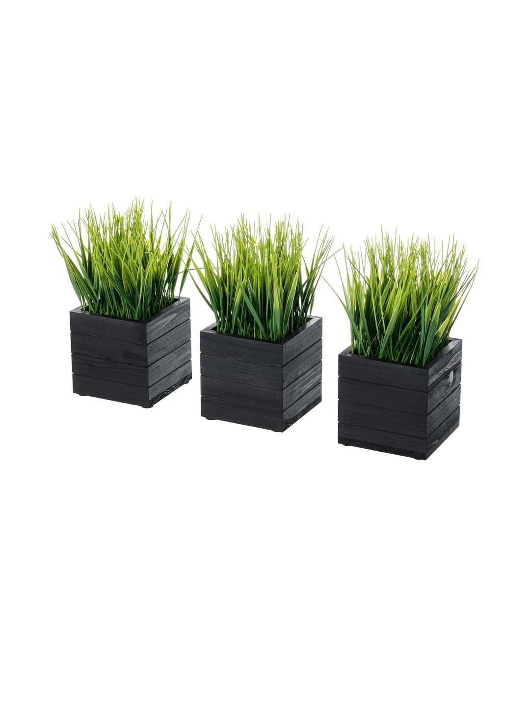 Dekorly Green Plastic Non-Hanging Artificial Flowers & Plants With Pot