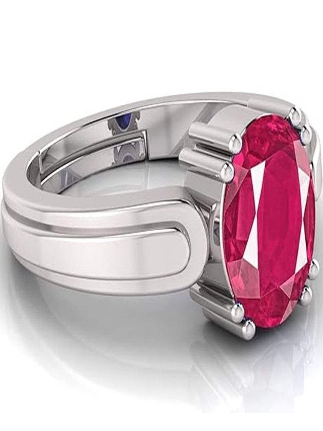 elitemart Men Gold-Plated Ruby Stone Finger Ring