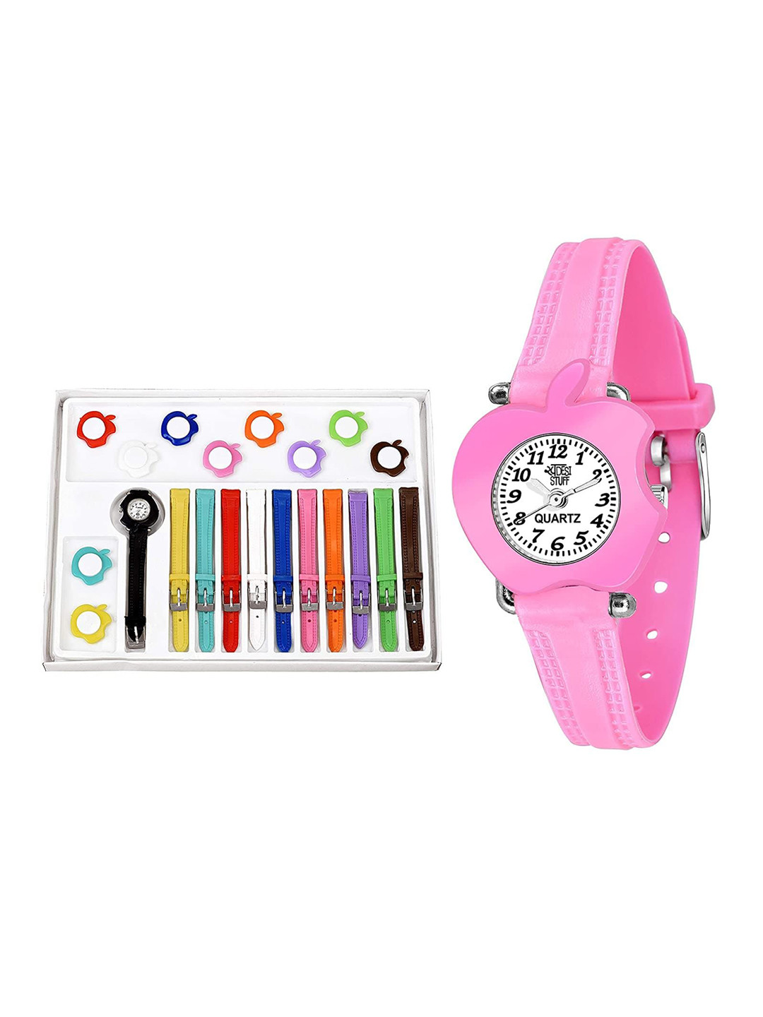 SWADESI STUFF Kids Set of 11 Straps Analogue Watch 11 BELT APPLE 1818