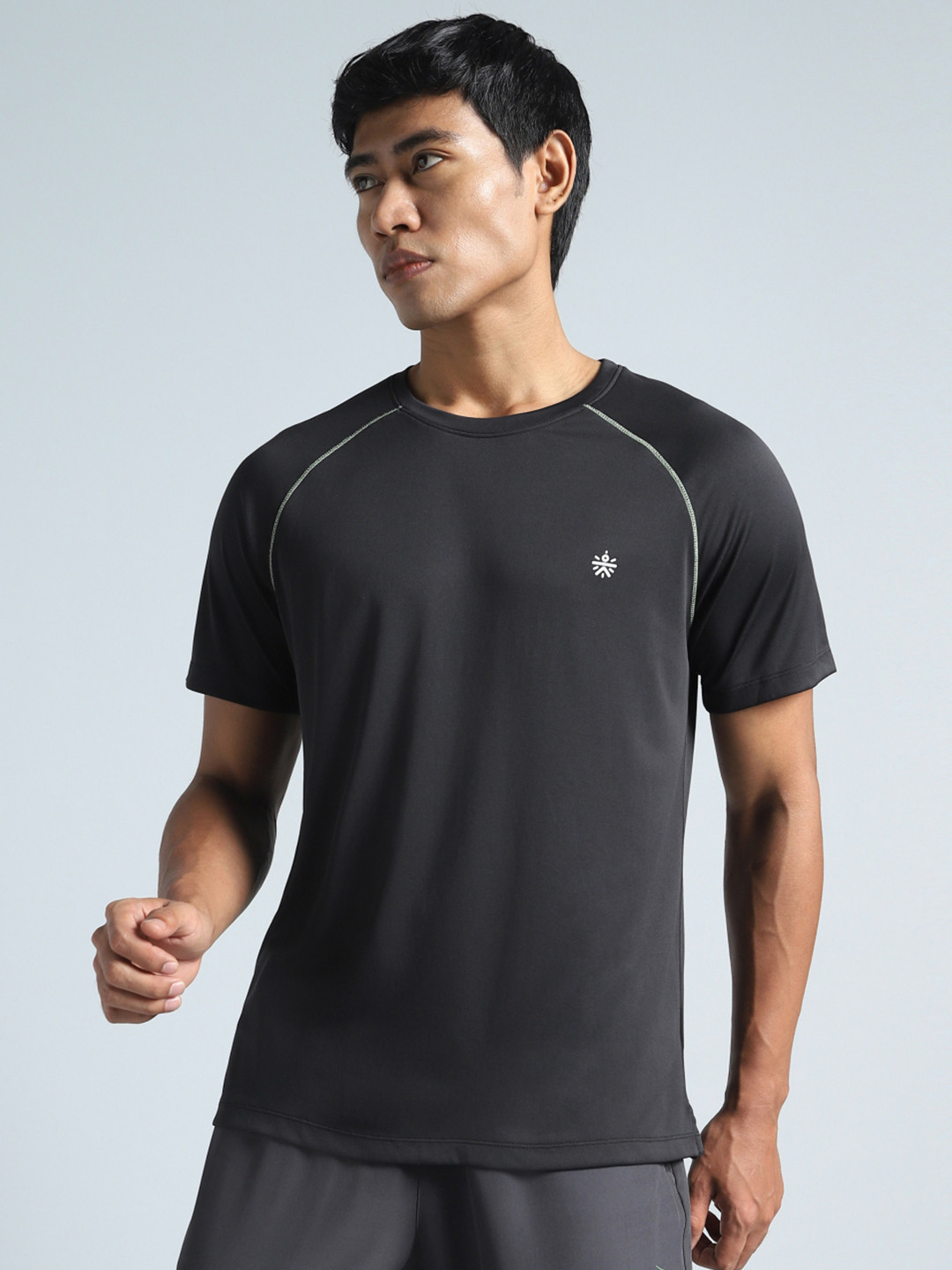 CULT Men Black All Day Active Recycled Poly Performance T-shirt