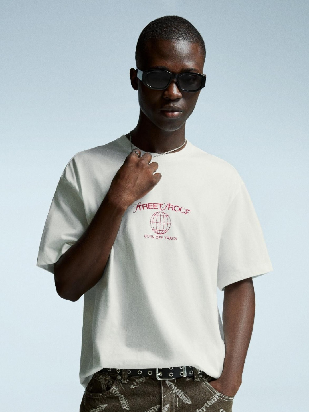 Bershka Typography Printed Round Neck T-shirts
