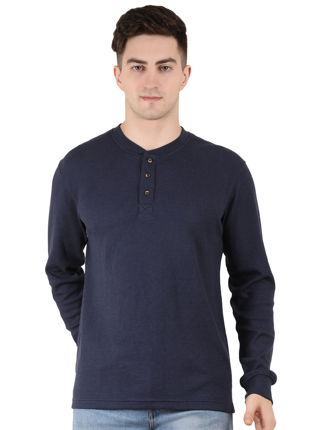 Y&I Henley Neck Long Sleeves T-shirt