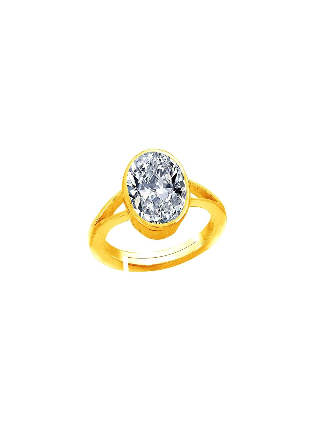 elitemart Gold-Plated Brass Zircon Finger Ring