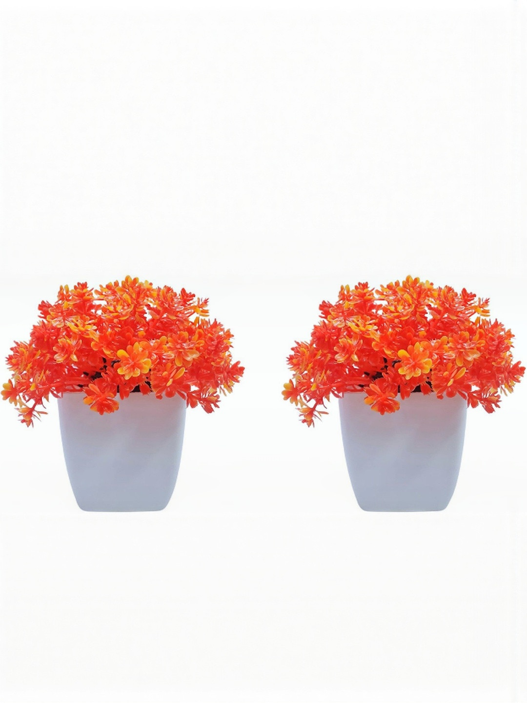 Dekorly Orange   Artificial Flowers & Plants With Pot
