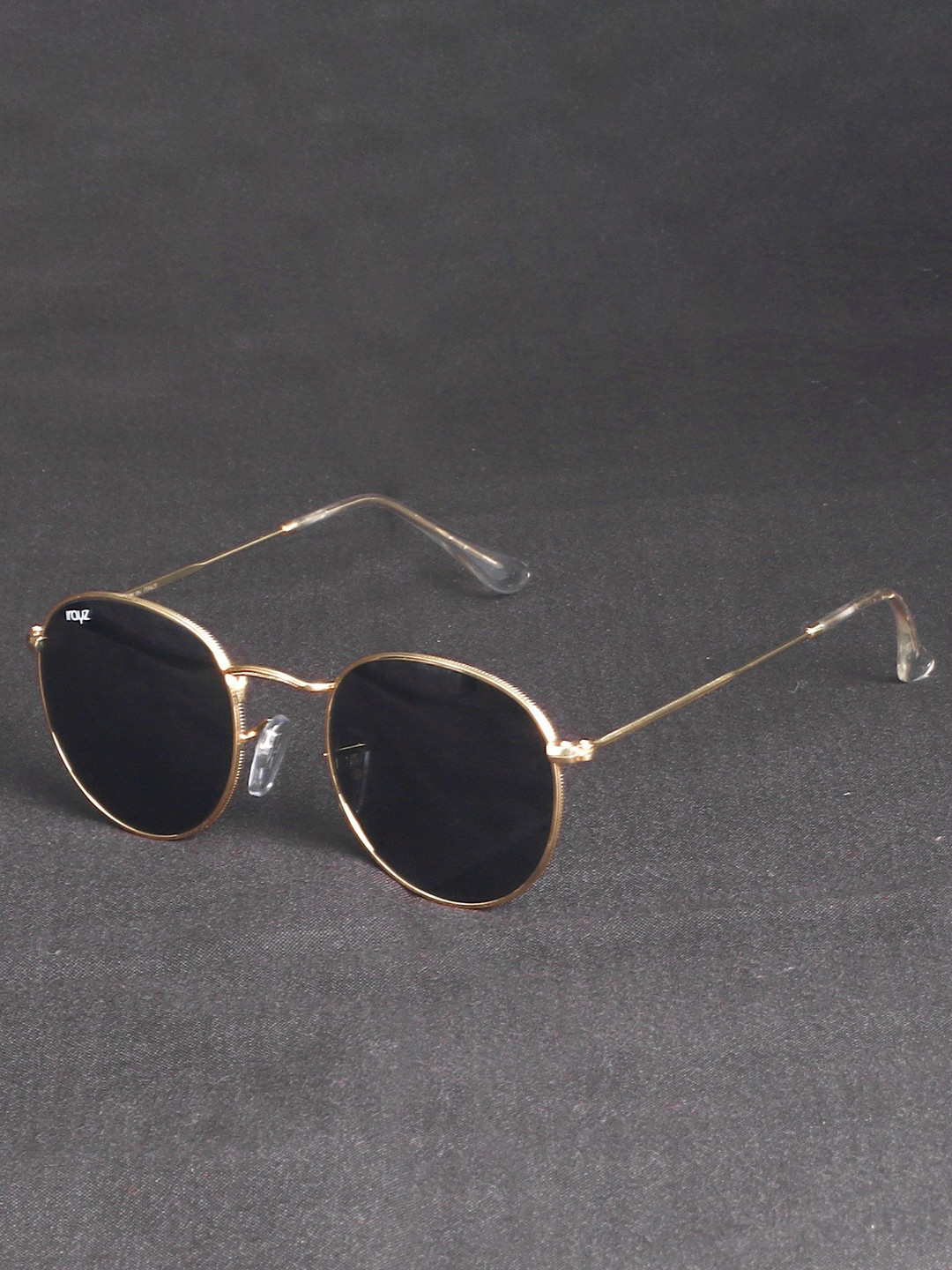 Irayz Unisex Classic Round Sunglasses with UV Protected Lens 5081 - Gold-Black