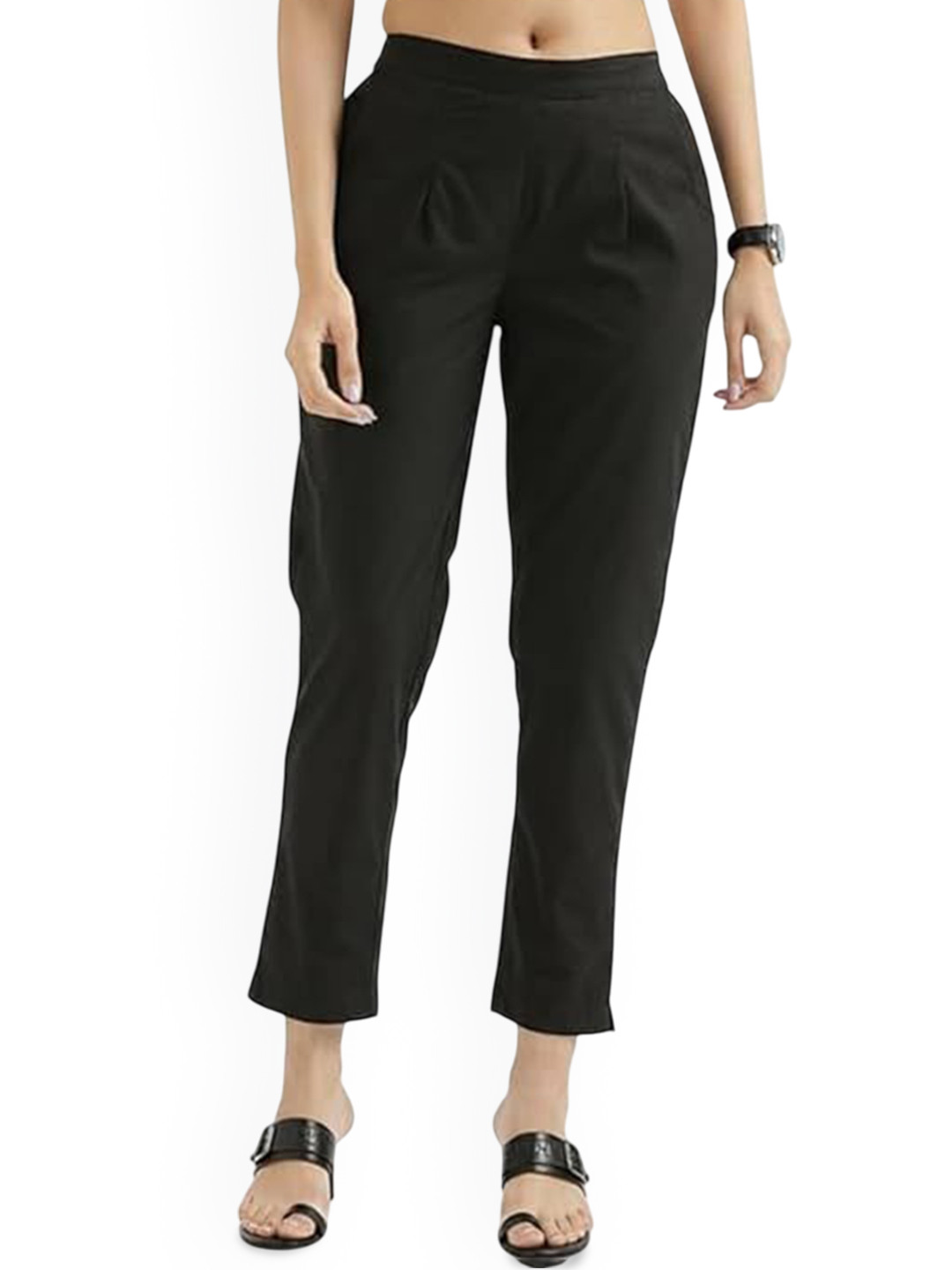 Thrifty Thread Women Slim Fit Smart Trousers