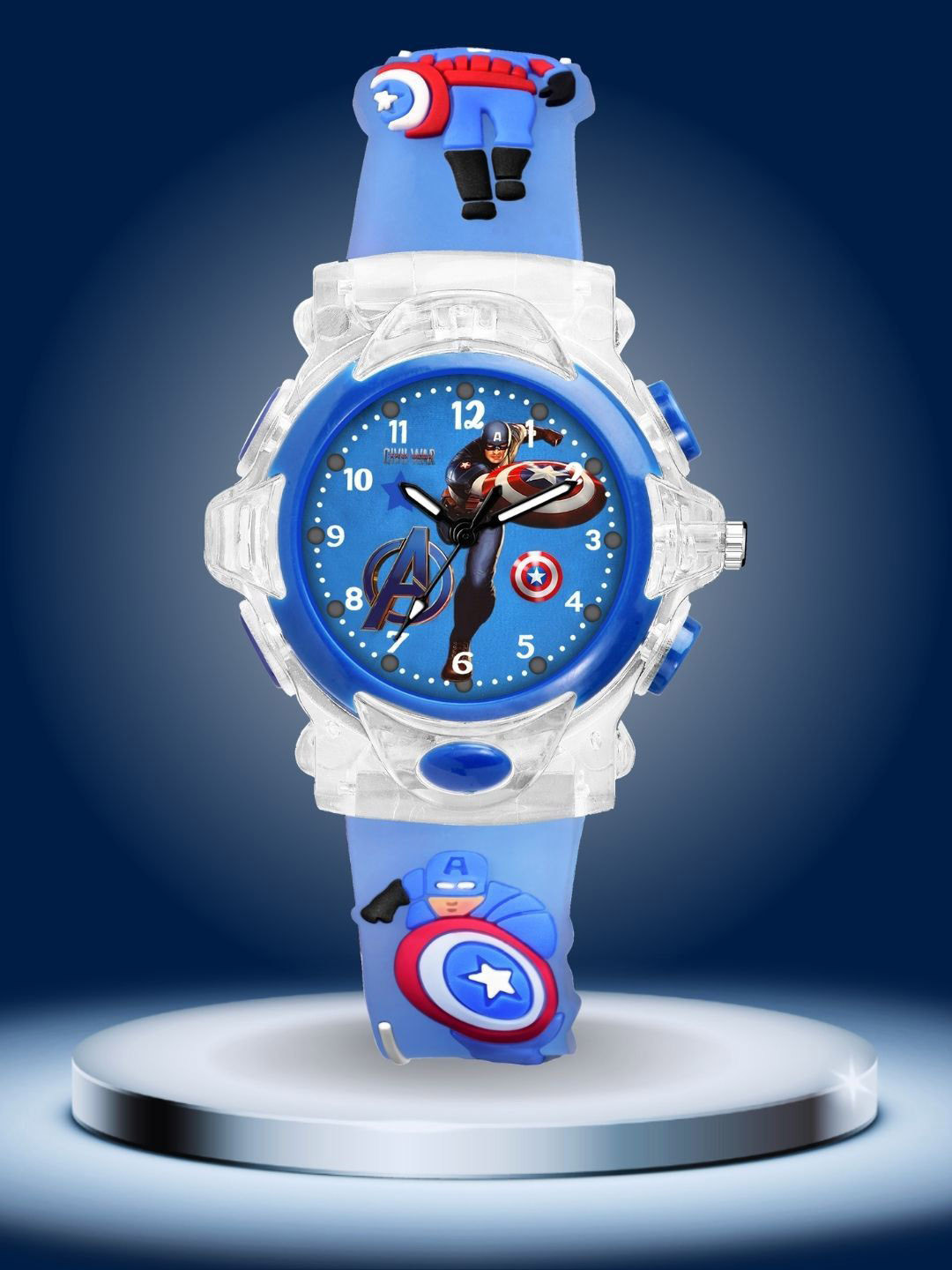 PAPIO Kids Printed Dial & Straps Analogue Watch KD-134 BLUE CAPTAIN