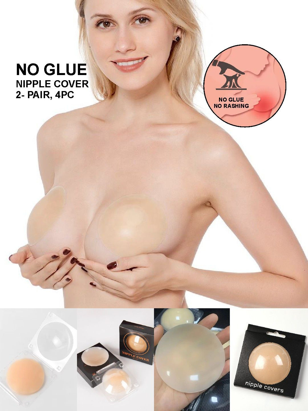 1TO FINITY Set of 2 All Day Comfort Stick-On Lingerie accessories