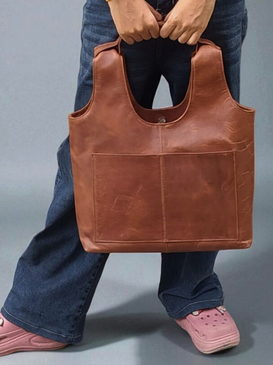 PERKED Lost in Miami Leather Handheld Bag