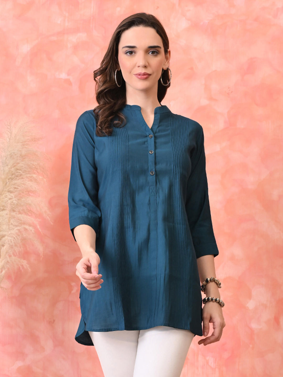 Nioni Mandarin Collar Tunic
