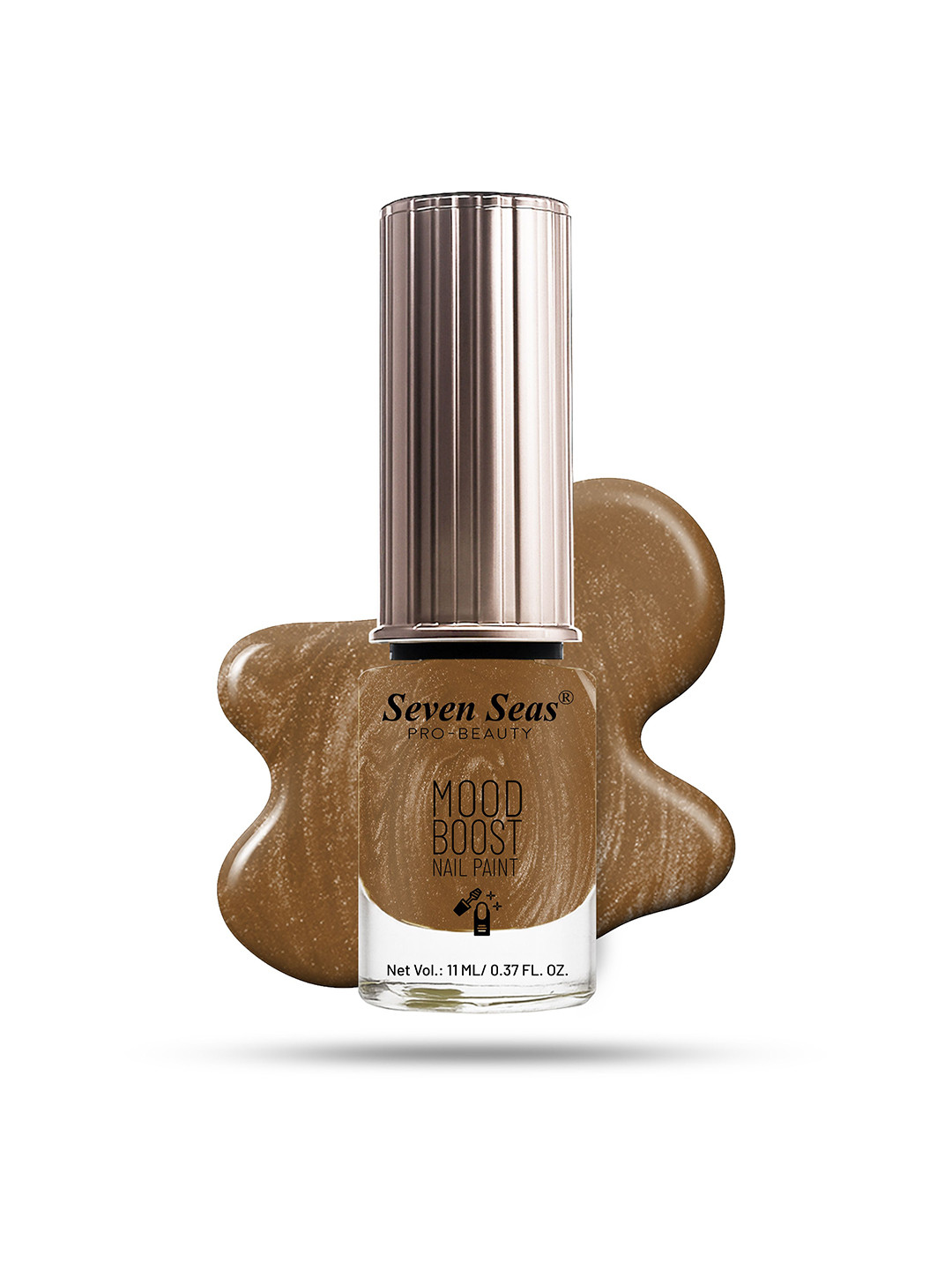 Seven Seas Mood Boost Long Lasting & Chip Resistant Nail Paint - 11 ml - Golden Caramel 25