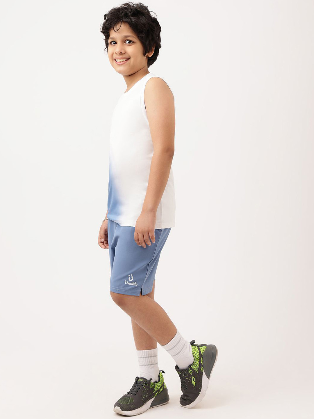 UMILDO Boy Ombre Round Neck Sports Gym Vest