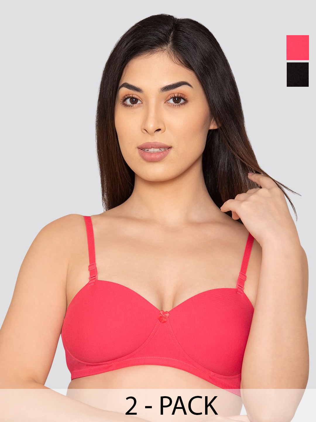 Kalyani Viviana Pack of 2 Soft Padded Seamless Balconette Style T-Shirt Bras